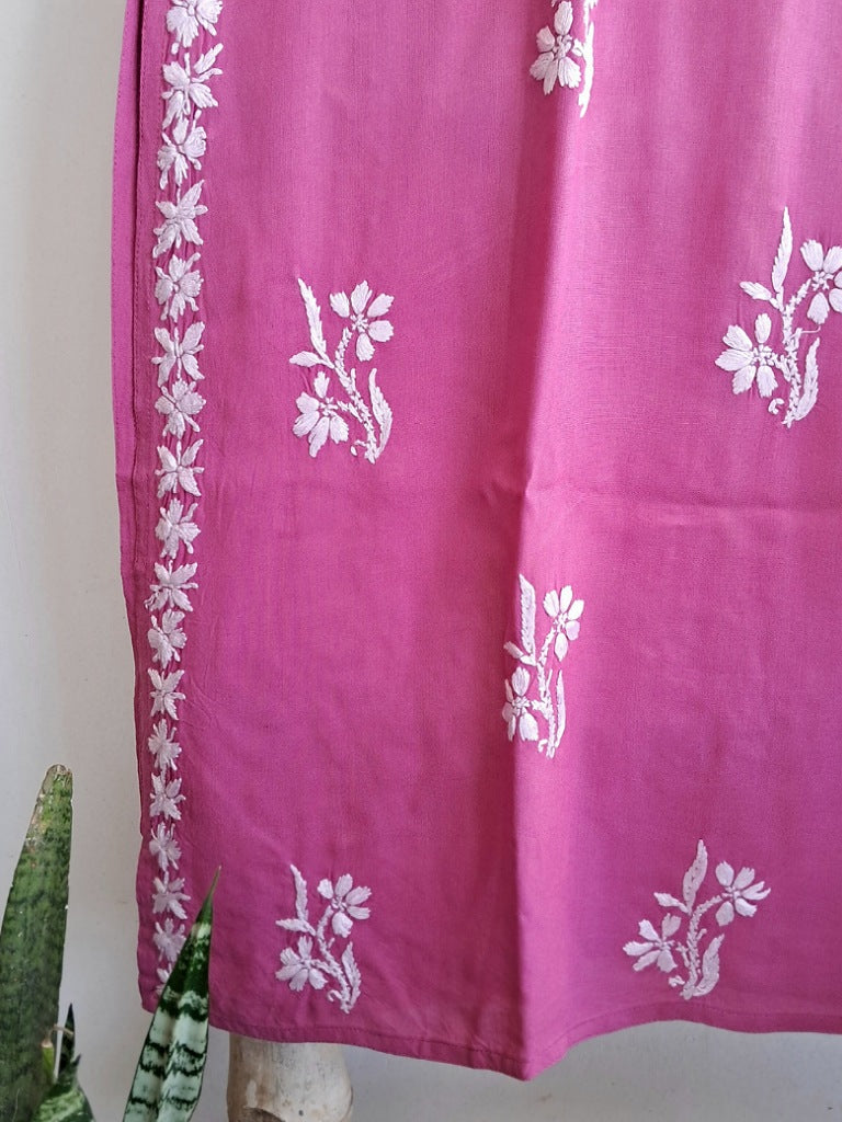 Chikankari rayon kurti