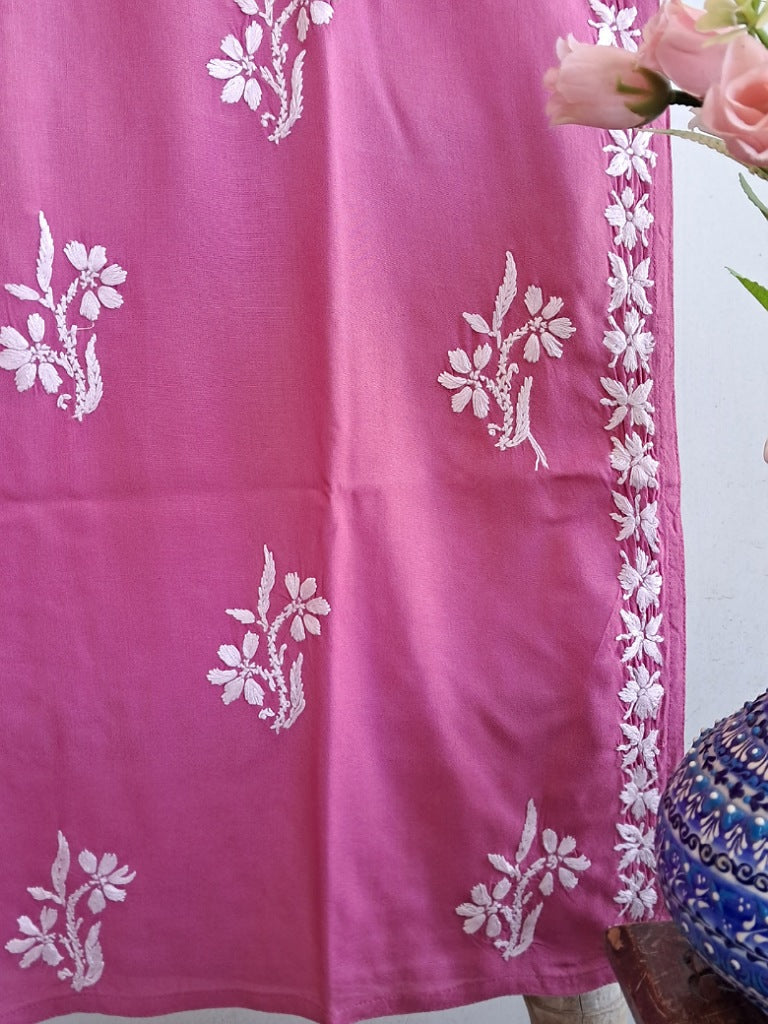 Chikankari rayon kurti