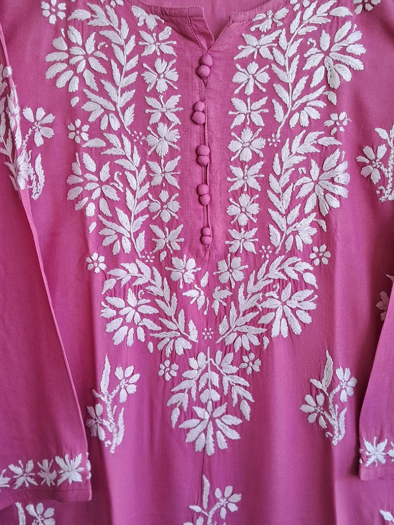 Chikankari rayon kurti