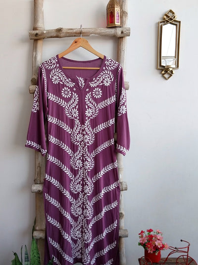 Ruhab Chikankari Modal Kurta