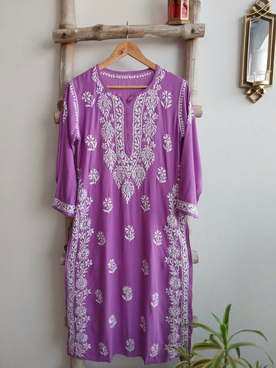 Naba Chikankari Rayon Straight Kurta Set