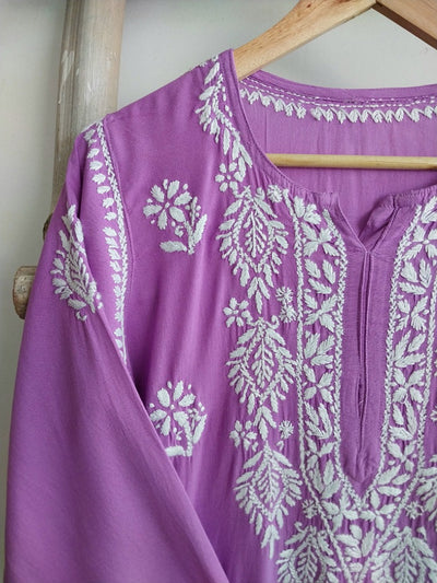 Naba Chikankari Rayon Straight Kurta Set