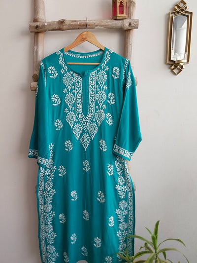 Naba Chikankari Rayon Straight Kurta Set