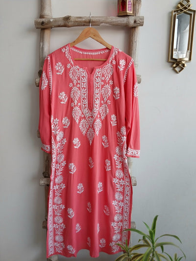 Naba Chikankari Rayon Straight Kurta Set