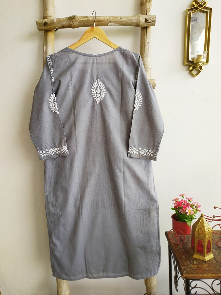 Samar Chikankari Cotton Straight Kurta