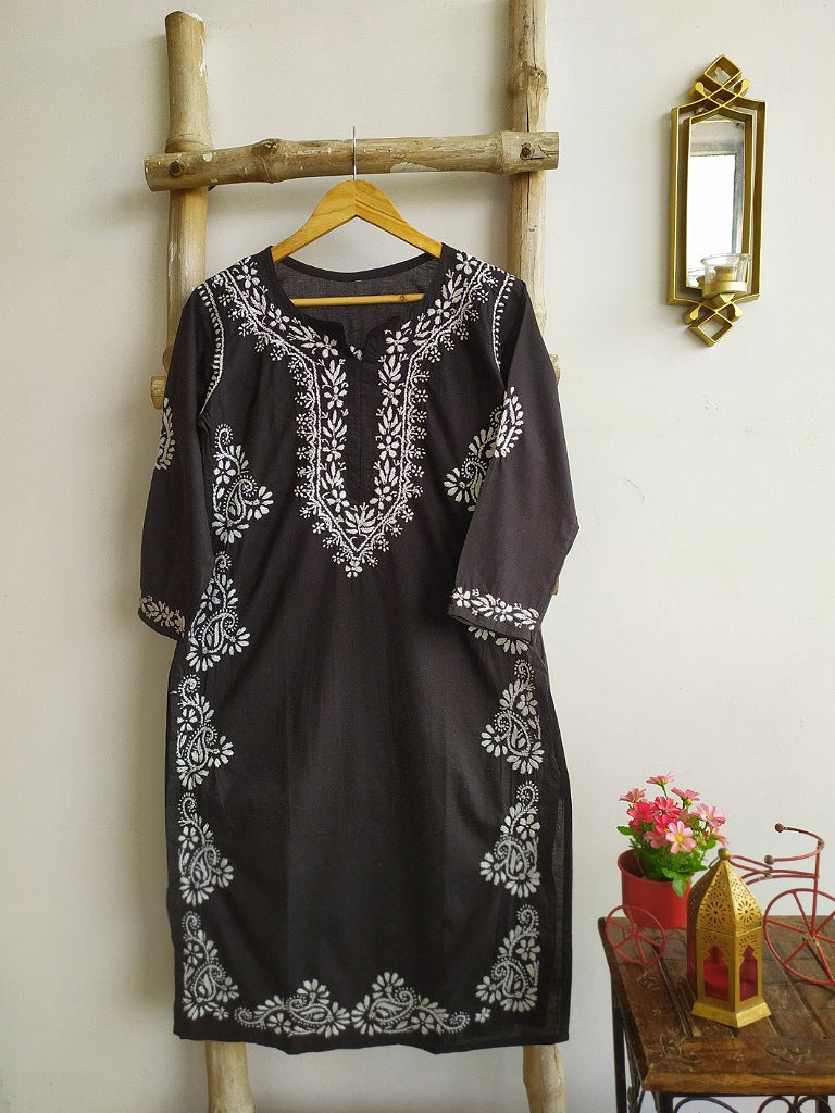 Samar Chikankari Cotton Straight Kurta