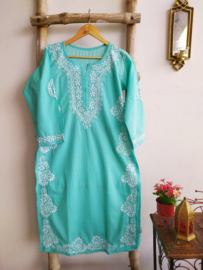 Samar Chikankari Cotton Straight Kurta