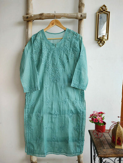 Chikankari Straight Kurti