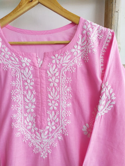 Samar Chikankari Cotton Straight Kurta