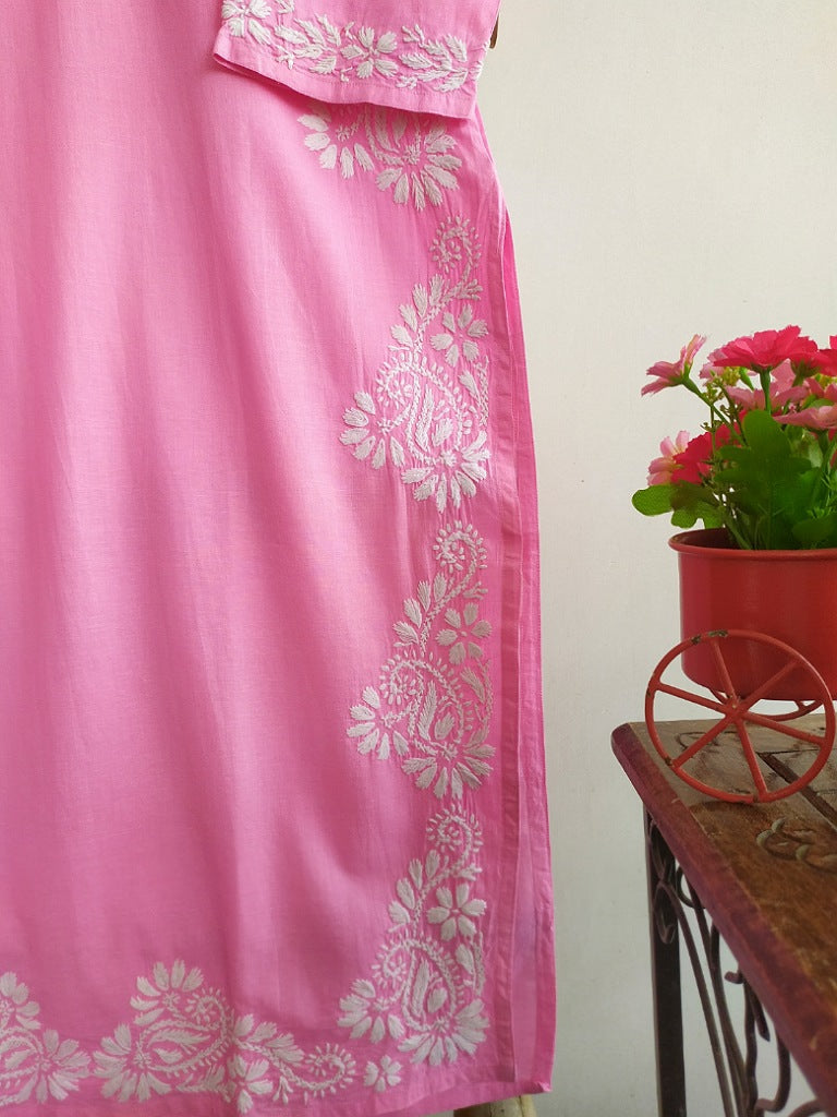 Samar Chikankari Cotton Straight Kurta